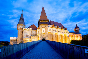 Fototapeta premium corvin Castle or Hunyad Castle, Hunedoara, Romania