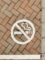 no smoking sign on the floor