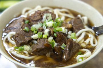 Famous chinese Beef noodle soup