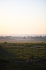 Obraz premium sunset over field