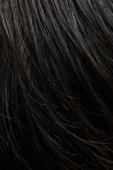 Dark brown human hair