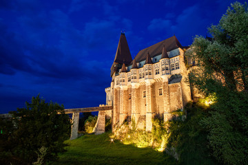 Fototapeta na wymiar corvin Castle or Hunyad Castle, Hunedoara, Romania