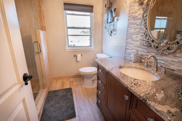 bathroom has been cleaned and ready for a visit