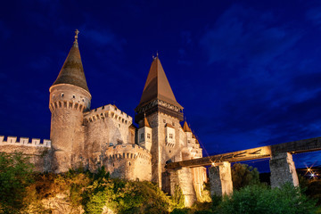 Fototapeta premium corvin Castle or Hunyad Castle, Hunedoara, Romania