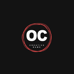 O C OC Initial logo template vector. Letter logo concept with background template.