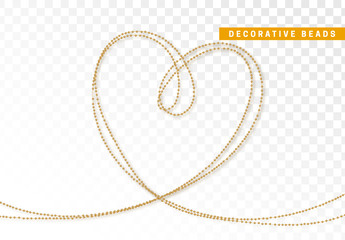 String beads realistic isolated