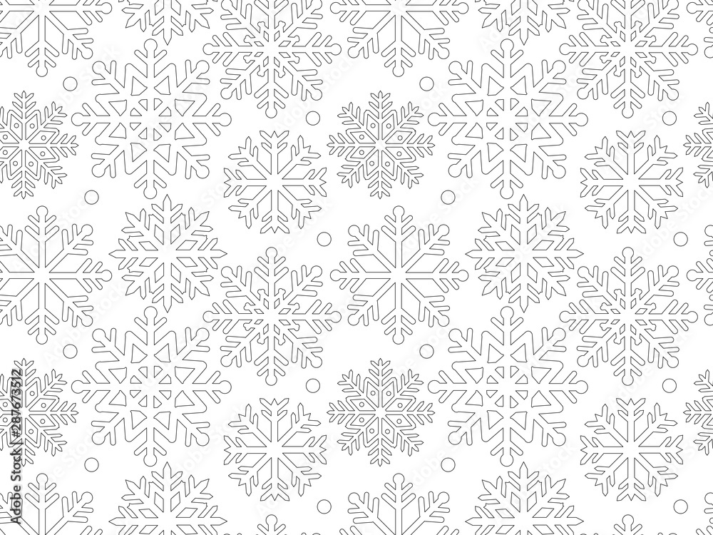 Poster snowflakes, seamless pattern for your design