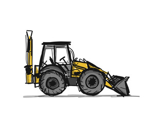Escavator, sketch for your design