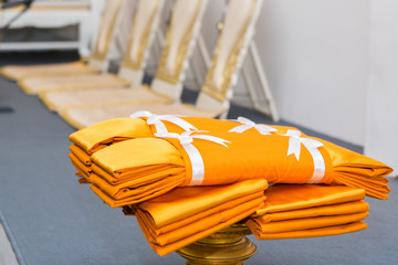 set of monk's robes for  Buddhist ceremonies
