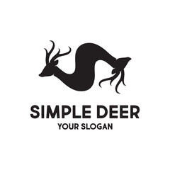combination of deer and letter S logo