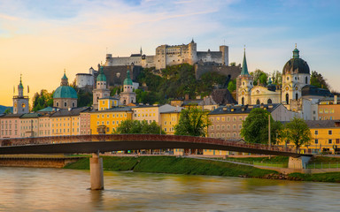 Salzburg cityscapes in the morning light. Europe, Austria, Salzburg 