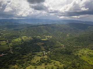 Beautiful aerial landscape view of Costa Ricas Mountains in Barra Honda National Park