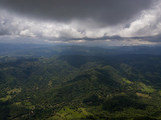 Fototapeta premium Beautiful aerial landscape view of Costa Ricas Mountains in Barra Honda National Park