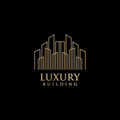 Luxury building logo design vector template
