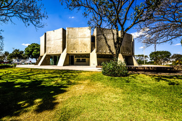 A beautiful vier of planetarium building in Brasilia, Brazil.