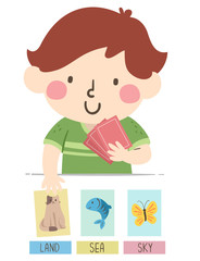 Kid Boy Animal Pictures Illustration