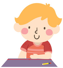 Kid Boy Arbitrary Non Standard Cubit Illustration