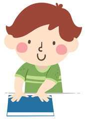 Kid Boy Arbitrary Hand Span Illustration