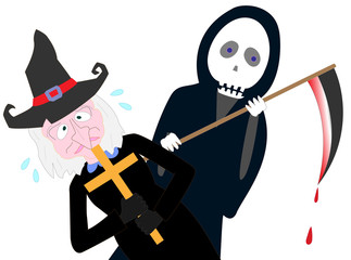 Obraz premium 恐怖のハロウィーン。殺人事件は起きた。