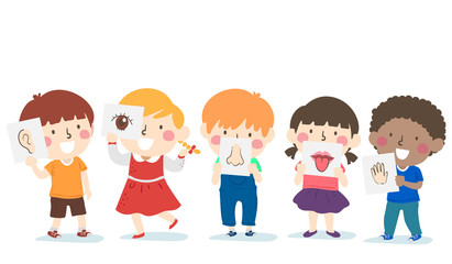Kids Five Senses Lesson Illustration
