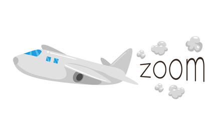 Airplane Onomatopoeia Sound Zoom Illustration