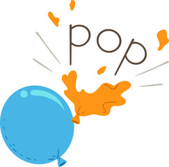 Balloon Onomatopoeia Sound Pop Illustration