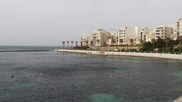 Seaside Promenade Of Bugibba Malta