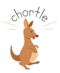Kangaroo Sound Chortle Illustration