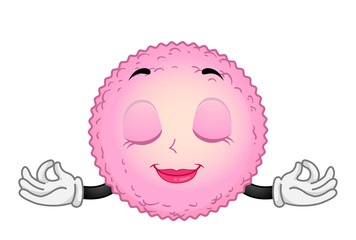 Mascot Egg Cell Yoga Illustration