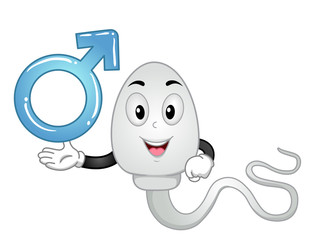 Mascot Sperm Male Illustration