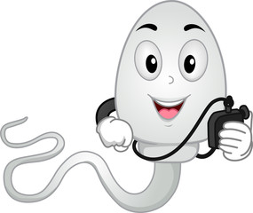 Obraz premium Mascot Sperm Speed Illustration