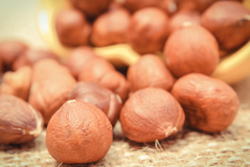 Hazelnut as food containing vitamins and minerals
