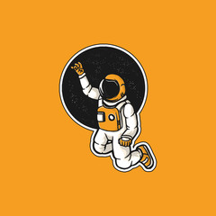 vector illustration of a astronaut