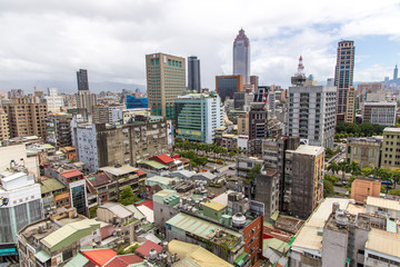 Taipei city view from Ximen, Taipei city, Taiwan, Aug 23, 2019