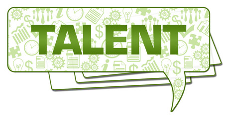 Talent Business Symbols Green Stroke Comment Symbol 