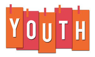 Youth Pink Orange Stuck Stripes 