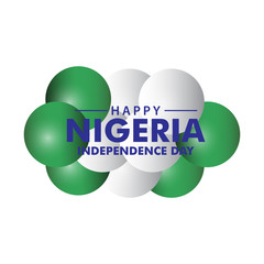 Happy Nigeria Independence Day Vector Template Design Illustration