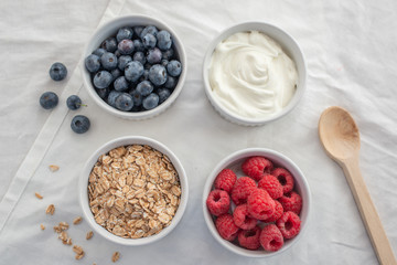 Healthy breakfast with yogurt and granola