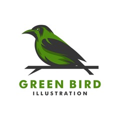 abstract bird logo - vector illustration of design on a light background