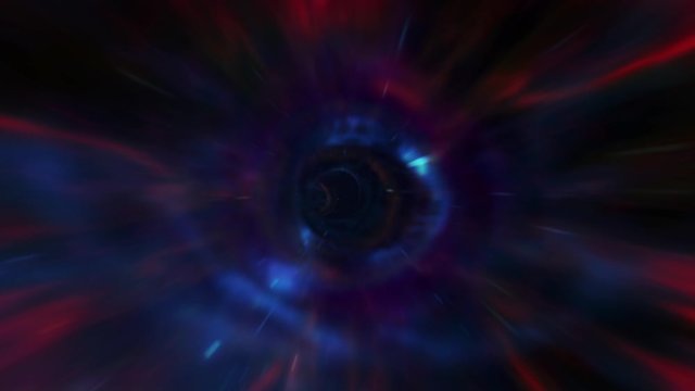 Science Fiction Space Wormhole Revealed Within a Female Eye