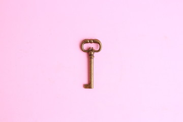 nice antique copper closet key