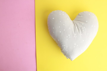 pillow with heart shape