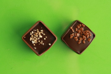 Delicious assorted bonbons cocoa chocolates from Belgium