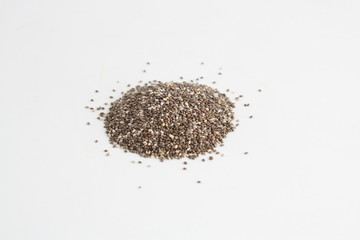 chia seeds isolated on white