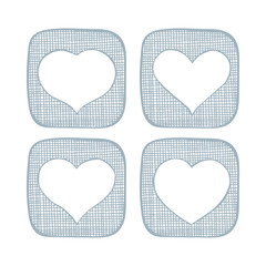 Heart. Hand drawn hearts vector illustration. Sketch drawing hearts. 