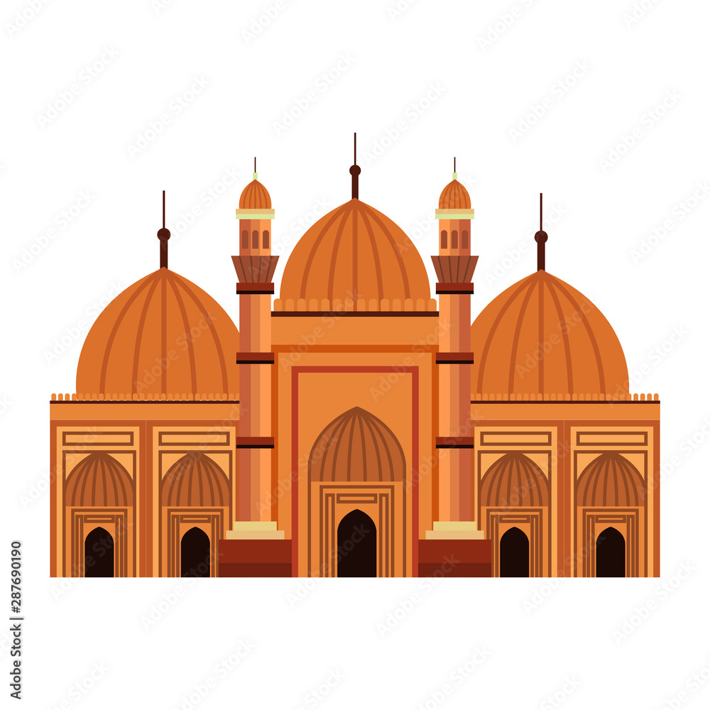 Sticker badshahi mosque building palace icon