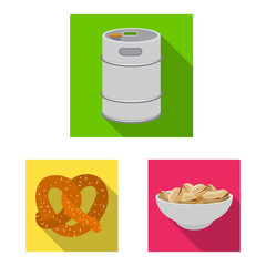 Vector illustration of pub and bar symbol. Collection of pub and interior vector icon for stock.