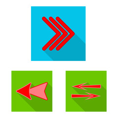 Vector design of element and arrow logo. Collection of element and direction vector icon for stock.
