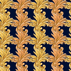 Pattern of golden leaves