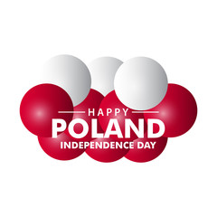 Happy Poland Independence Day Vector Template Design Illustration